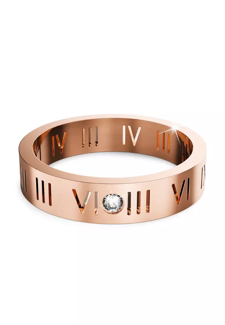 Romanian Numeral Ring In Rose Gold