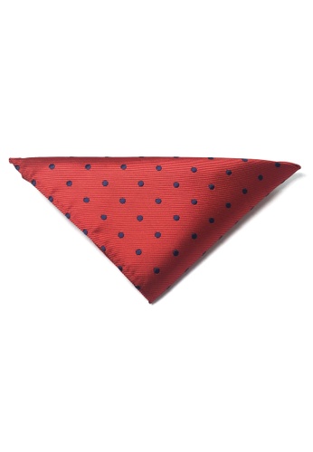 Splice Cufflinks red Dollop Series Black Spots Red Polyester Pocket Square SP744AC17DJMSG_1