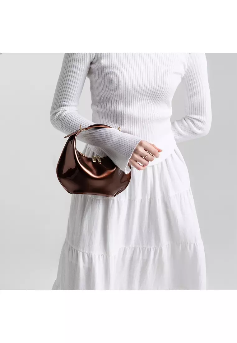 Kuki Mini Bag Patent - Coffee