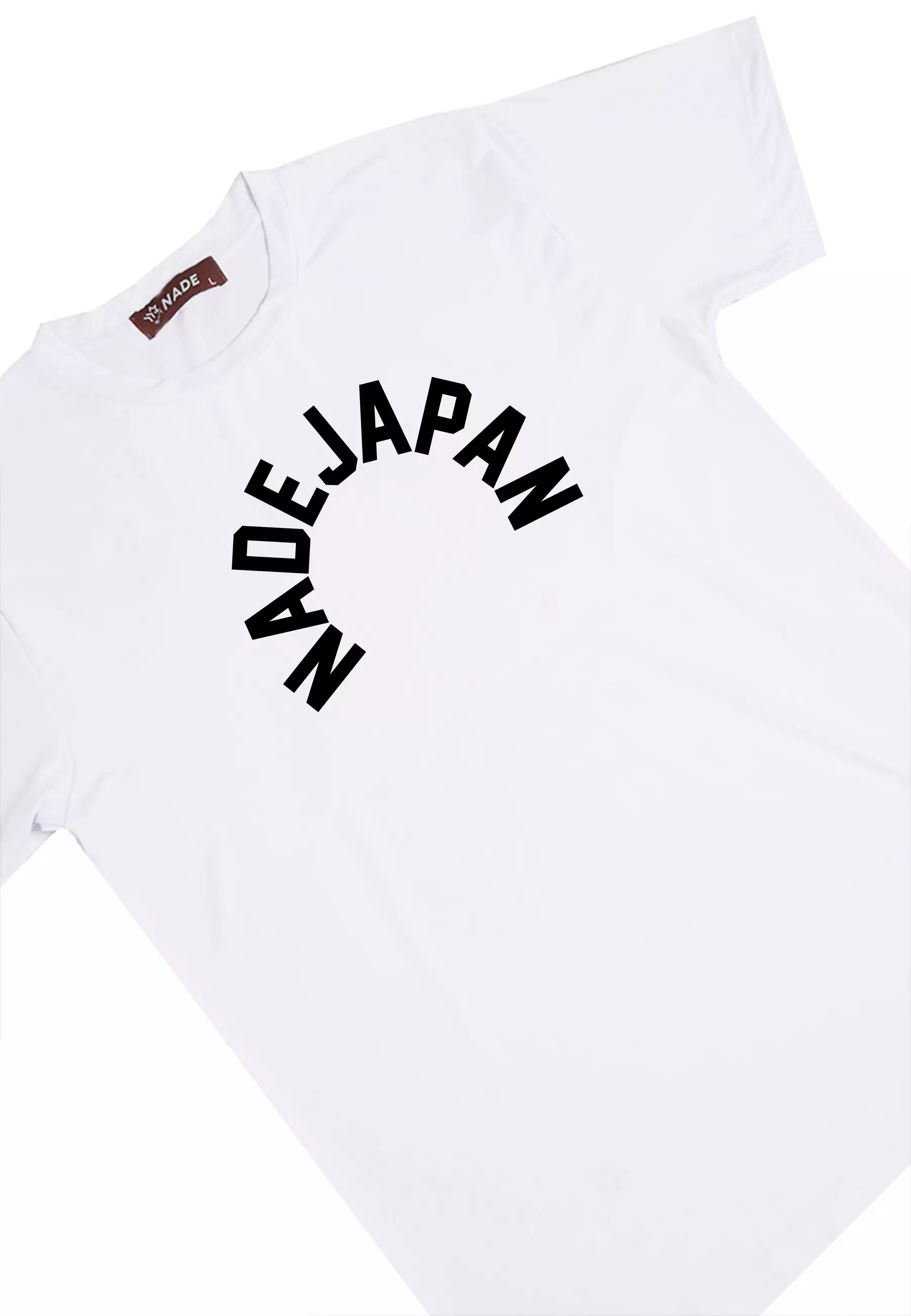 NTC84 kaos korea korean style aestetik tulisan abstrak nadejapan semicirc putih