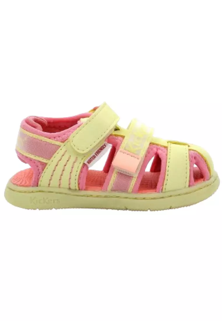 Discount on Kickers  shoes - SKU: Kickbeachou Yellow Kids Sandal