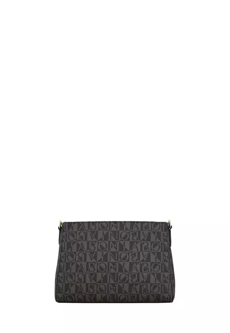 Black Avery Monogram Shoulder Bag