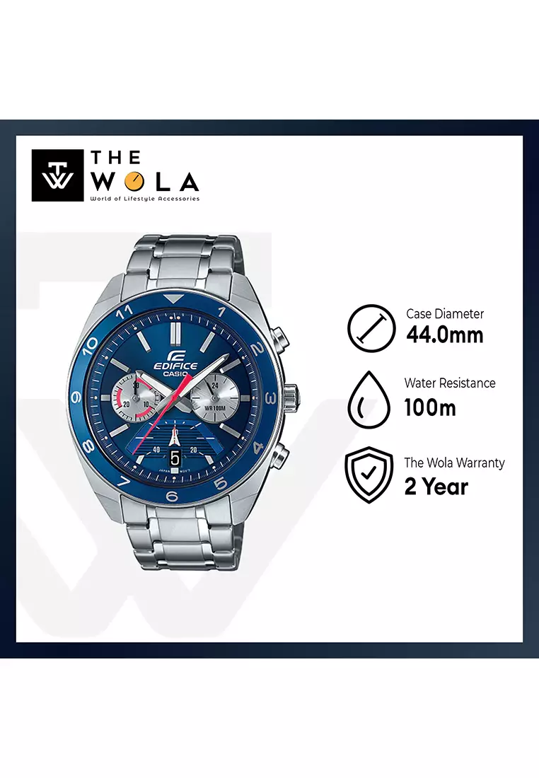 Buy EDIFICE Edifice Men s Chronograph Watch EFV 590D 2AV Blue Dial