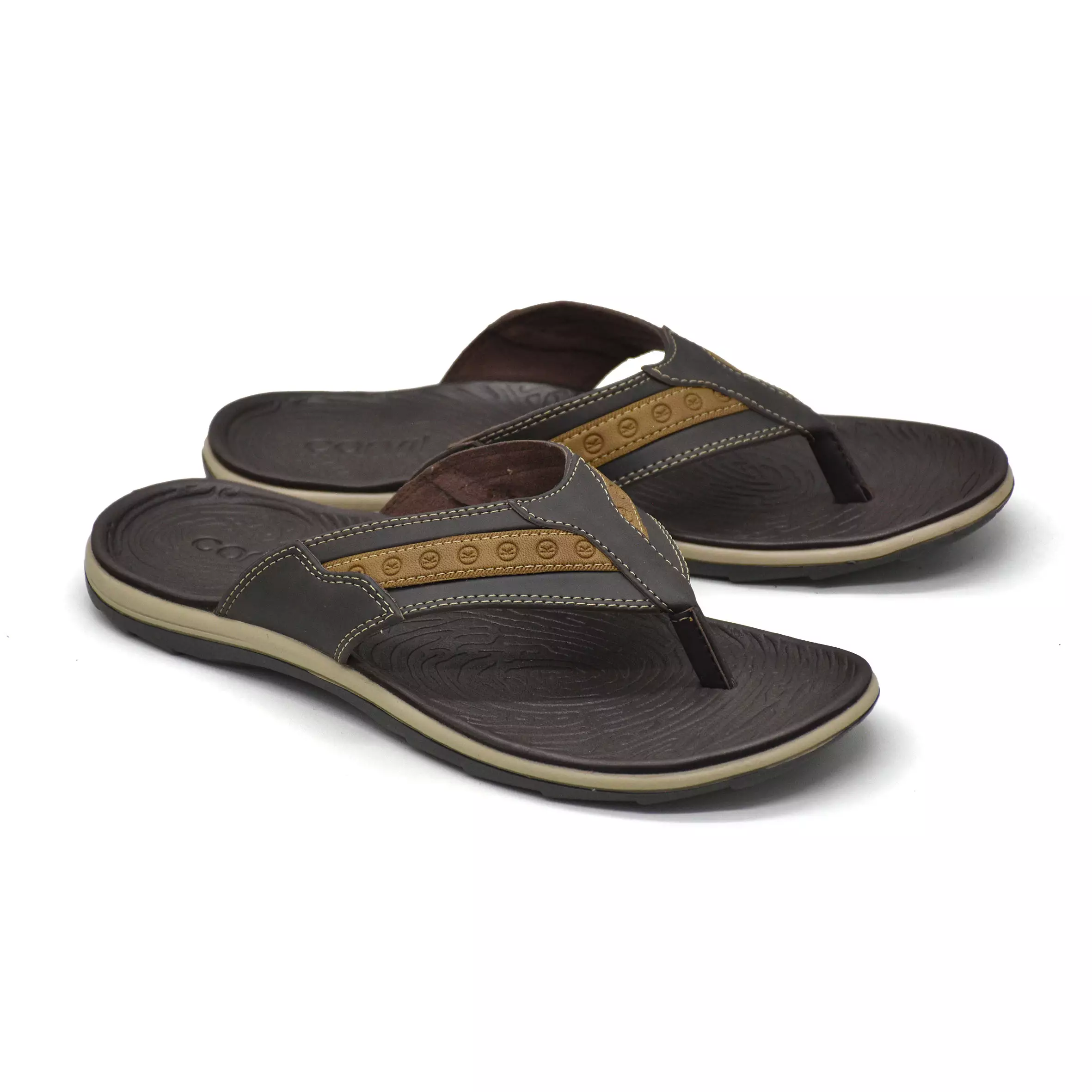 Carvil Sandal Pria Bologna-01 M Dark Brown