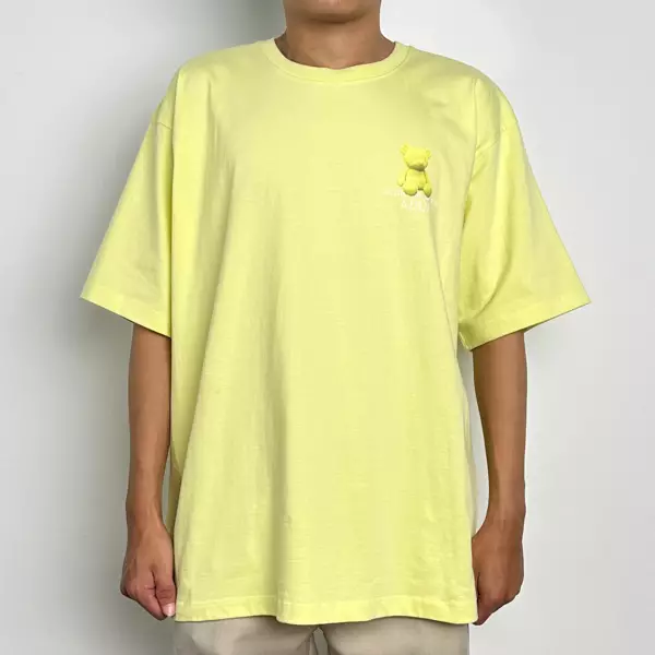 Kaos ADLV FUZZY BEAR TEXT LONELY YELLOW TSHIRT 100% ORIGINAL