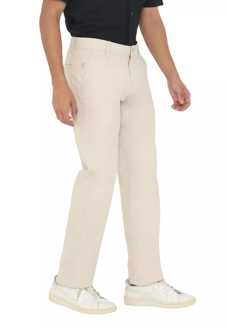 POLICE Celana Chino Panjang Cotton Premium Stretch Pria