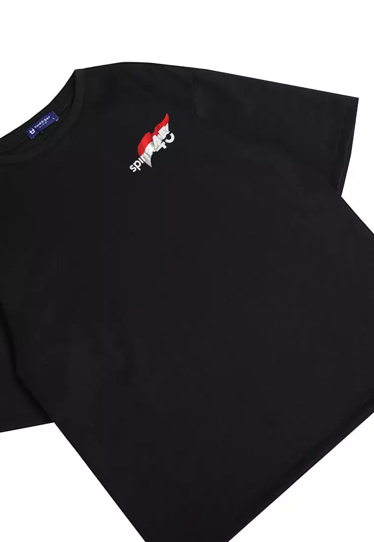 MTW89 Kaos Oversize Merah 17 Agustus Garuda "spirit 45"  hitam
