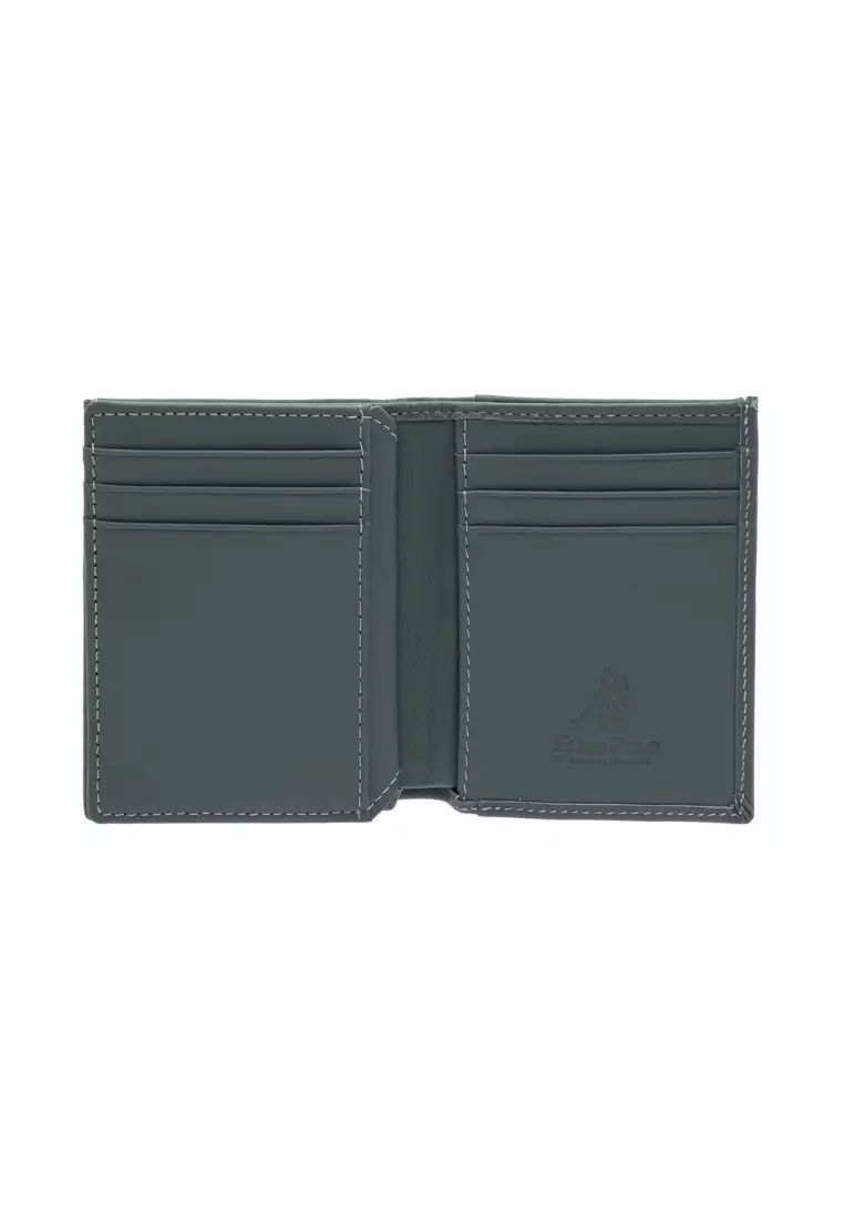 Top Grain Leather Bi-Fold Small Vertical Multi Card Short Plain Colour Wallet EWB 20961
