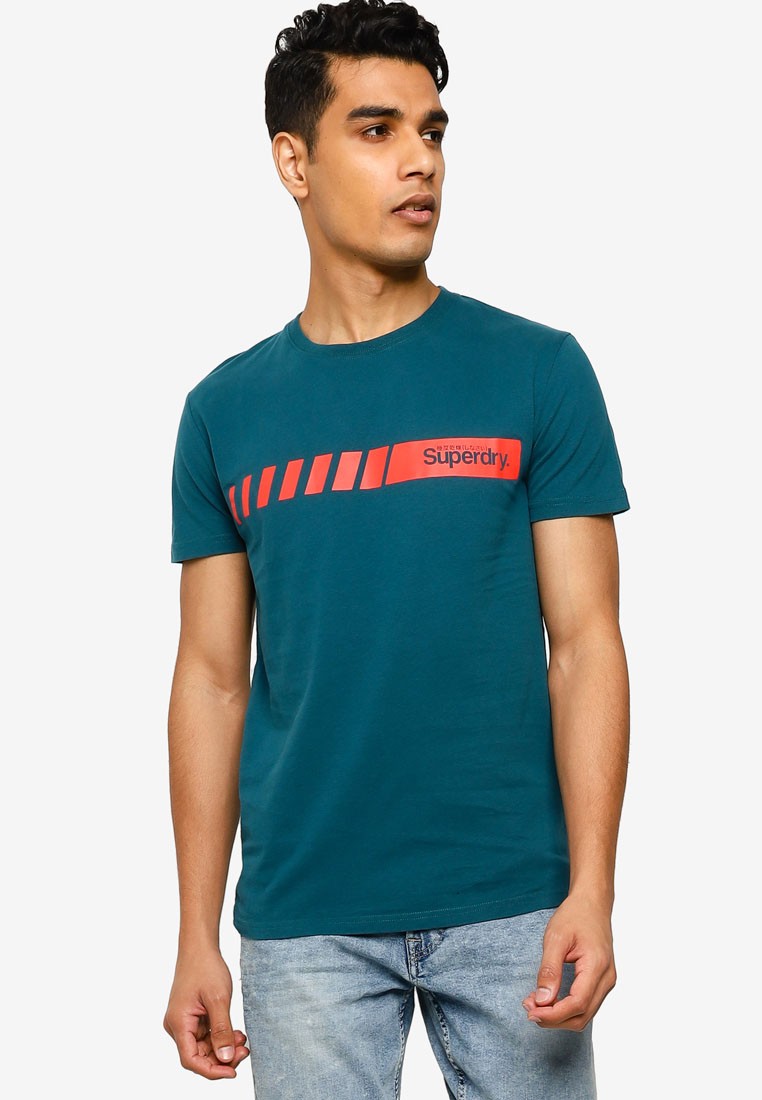 Core Logo Sport Stripe Tee