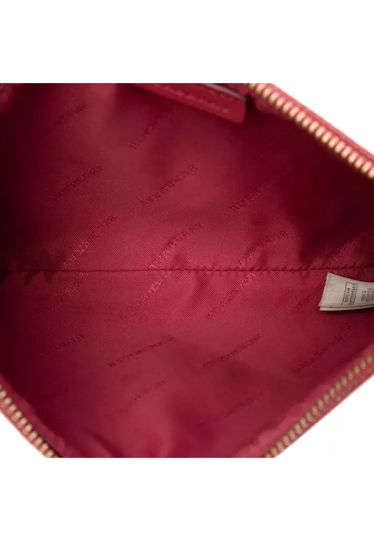 Pre-Loved Burberry Haymarket Check Coated Canvas Peyton Crossbody