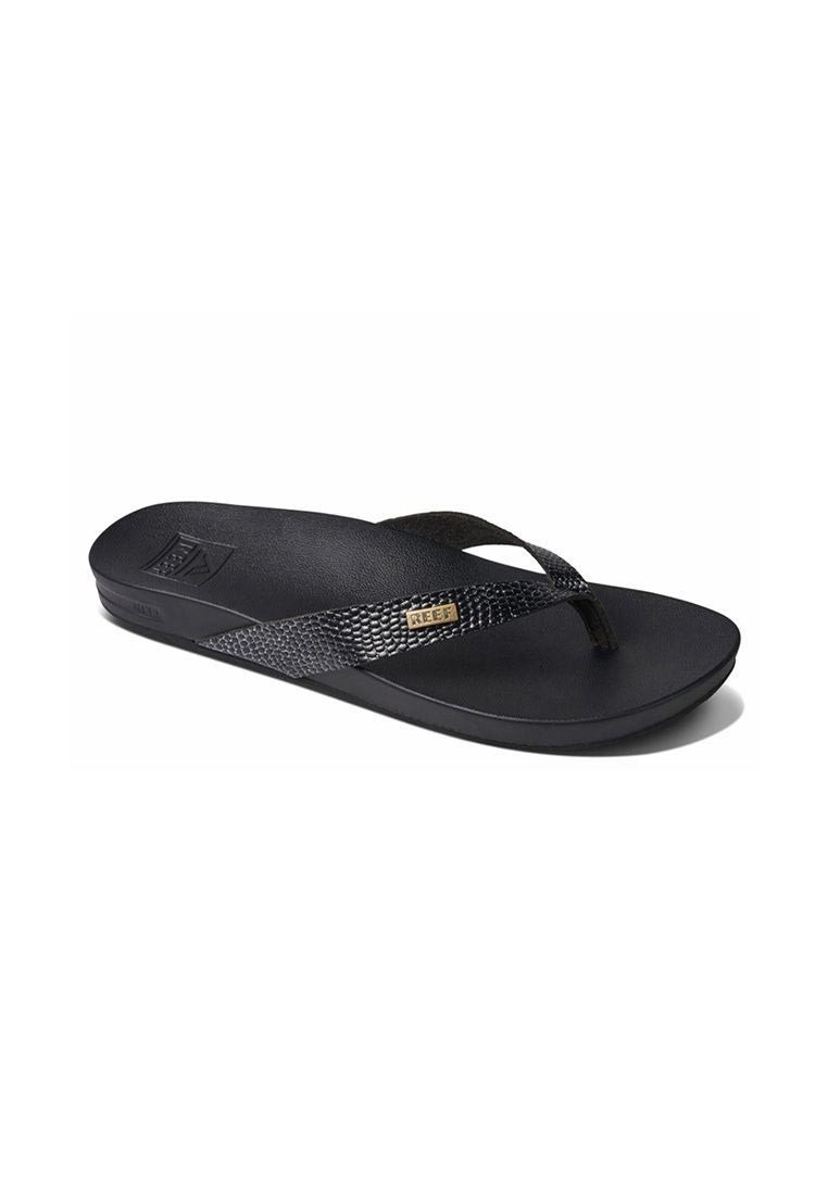 Reef Women Cushion Court Toe-Post Sandal Black Sassy