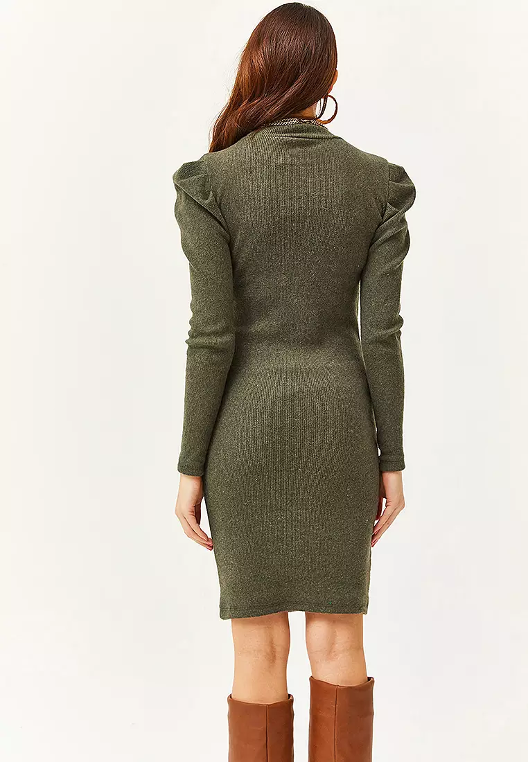 Princess Sleeve Raised Mini Dress