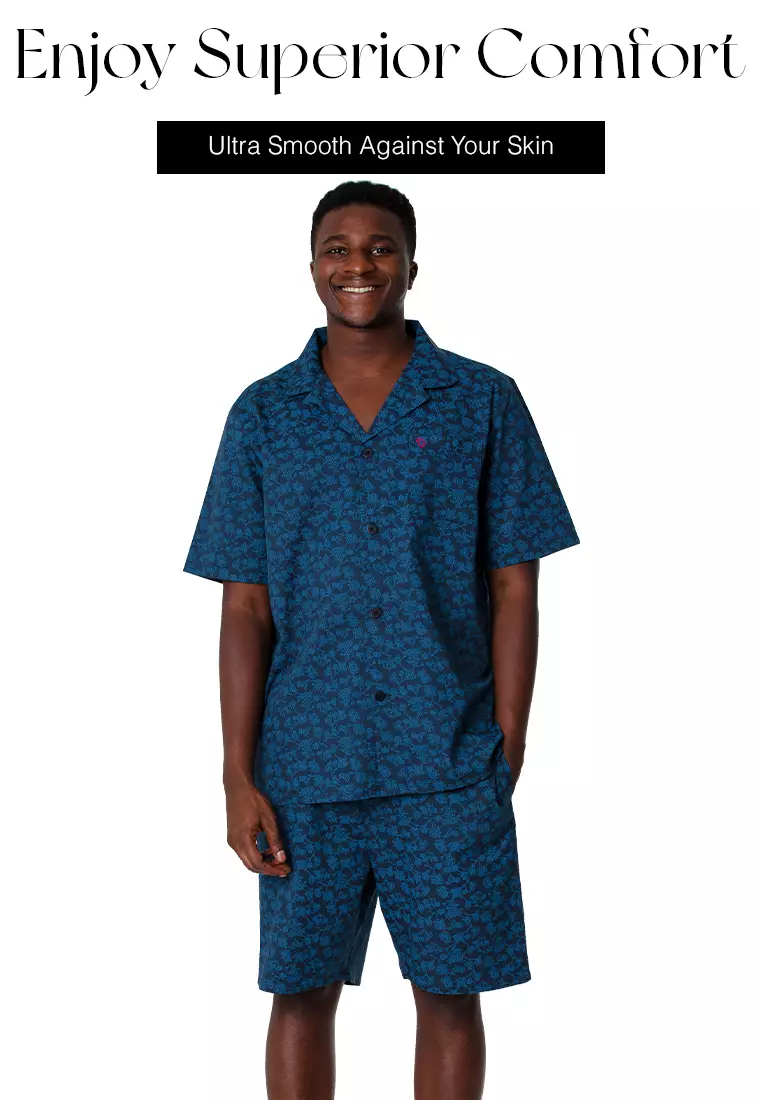 Men's short sleeve pajama cheap sets