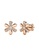 Her Jewellery gold Fleur Earrings (Rose Gold) - Made with Swarovski Crystals E50DDAC45132CEGS_2
