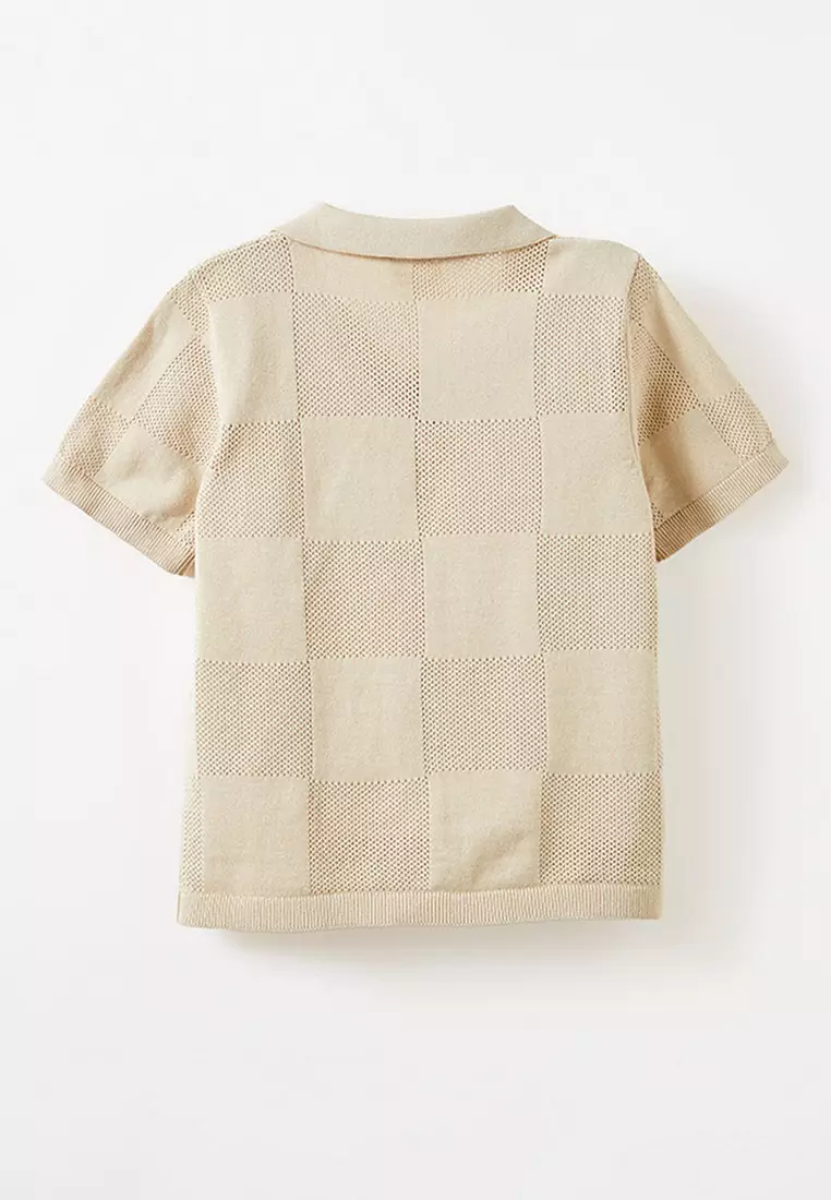 Knitted Short Sleeve Shirt