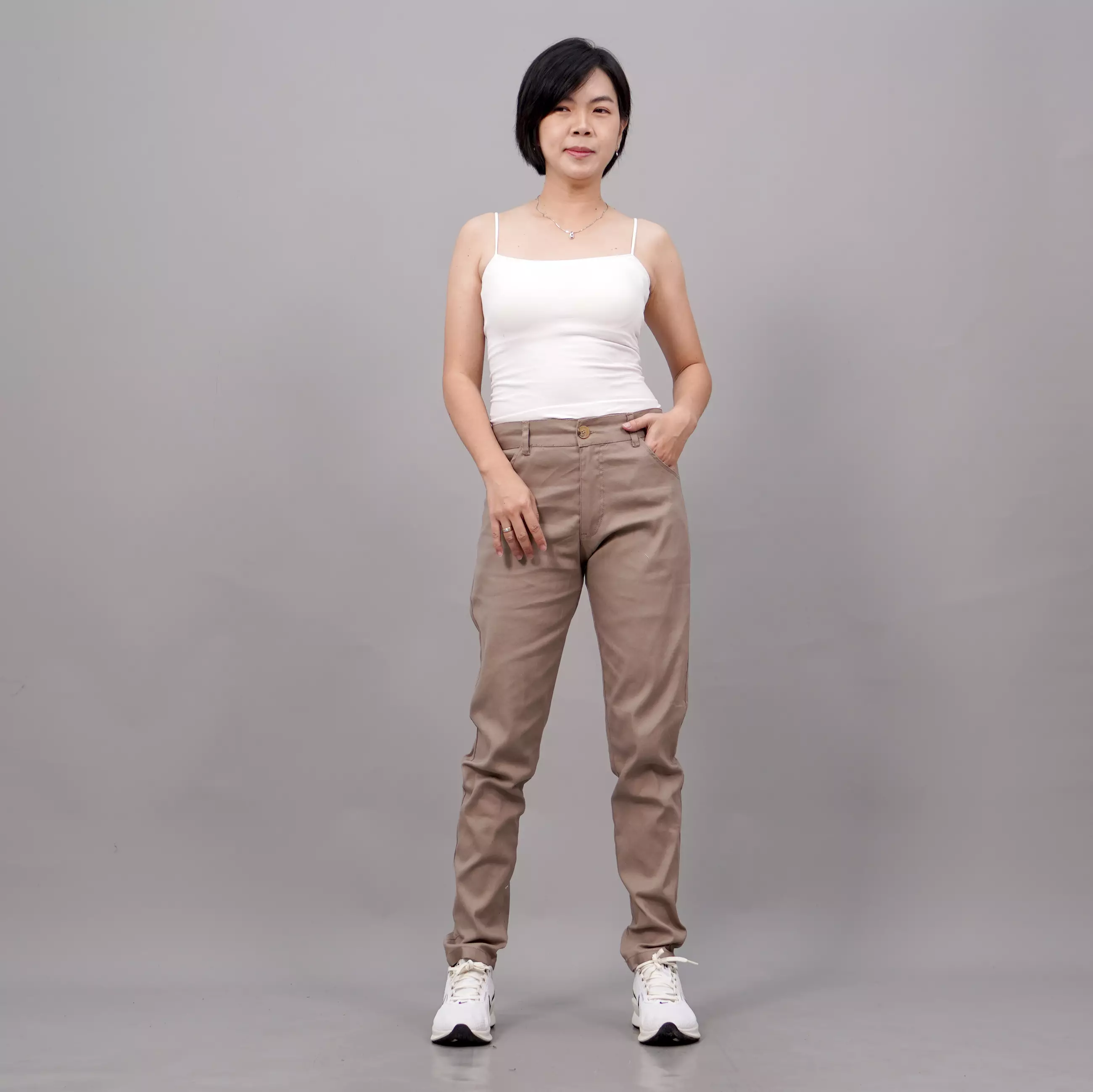  JAVIRE Chino Pants Wanita Celana Panjang Chino Earth Tone Celana Casual Wanita - MILO