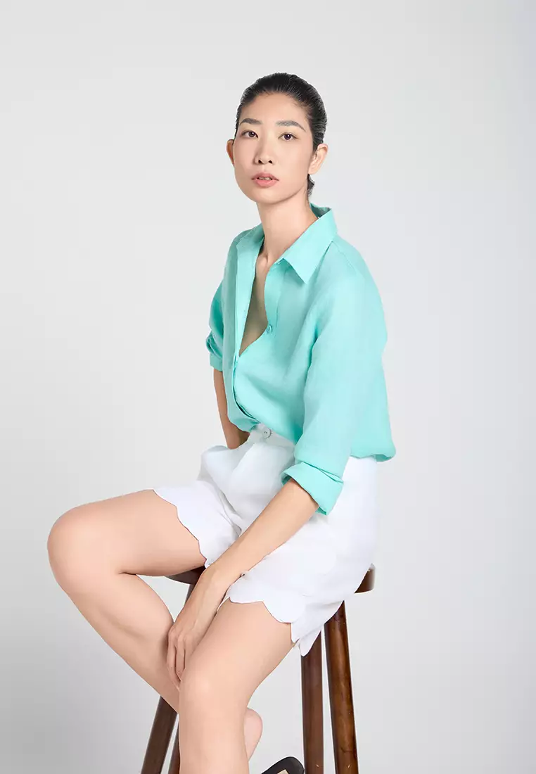 Basic Long-Sleeve Linen Shirt