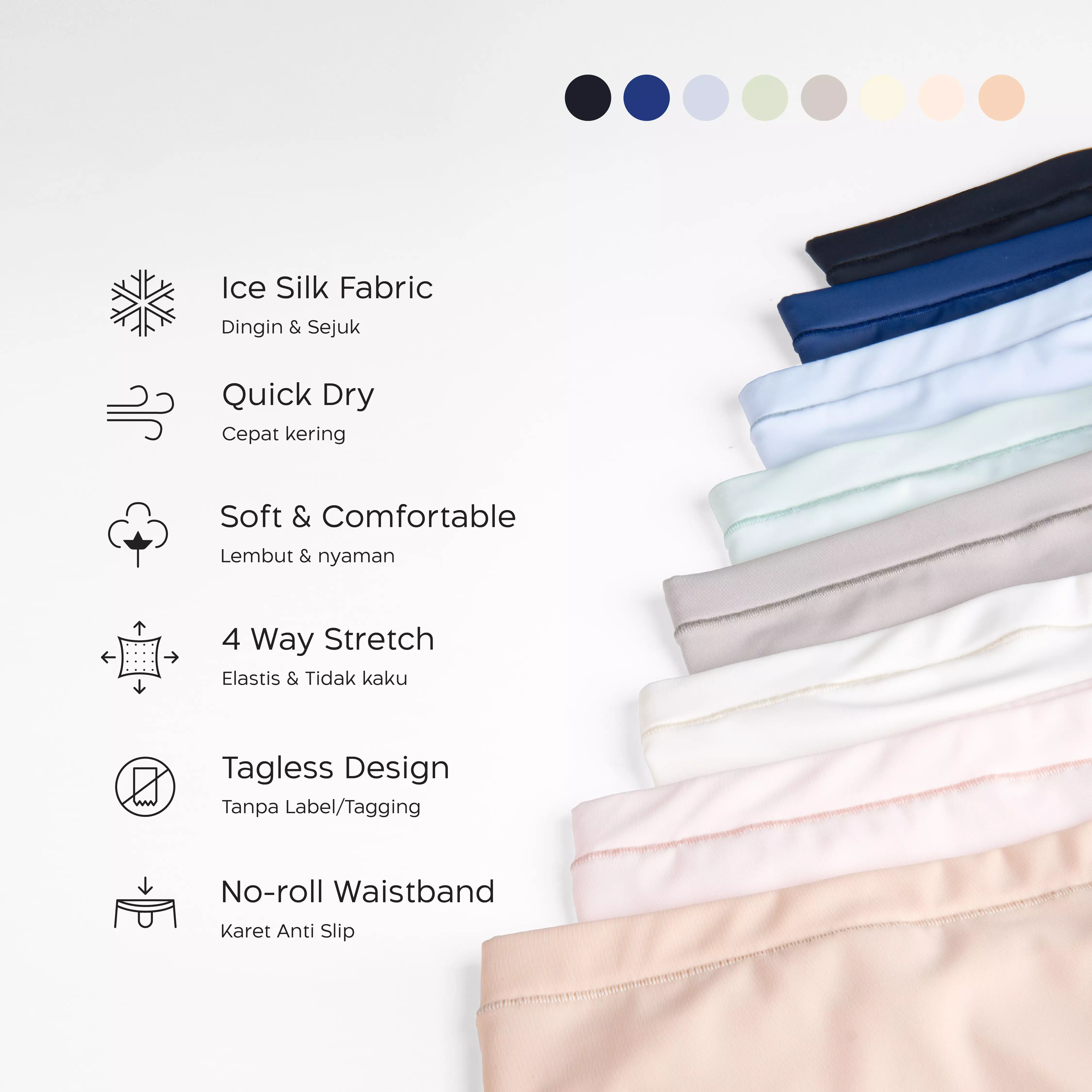 Nathalie Celana Ketat Wanita Ice Silk 1 pcs NTC 3439 - Beige