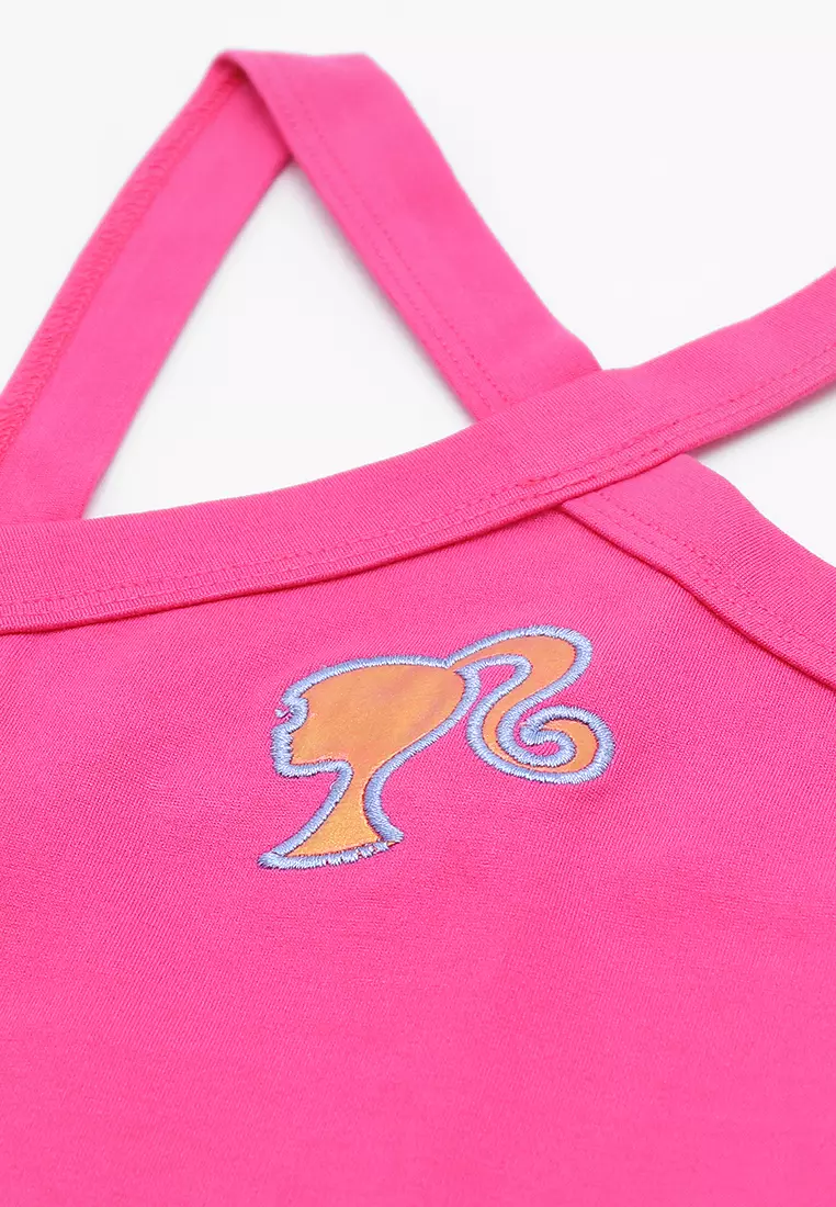 Girls Licensed Graphic Halter Crop Top Azalea Pink