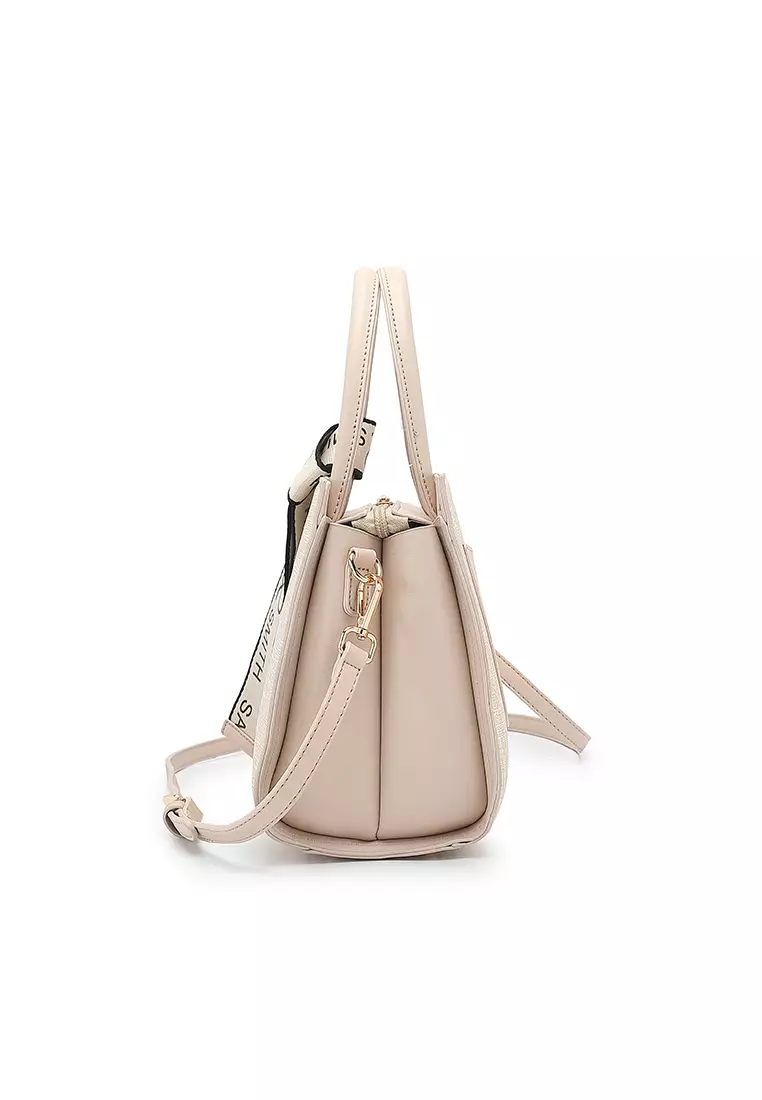 Women's Top Handle Bag / Sling Bag / Crossbody Bag - Apricot