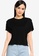 G2000 black Loose Tee with Shoulder Pleat Detail C5C10AAE3194E0GS_1