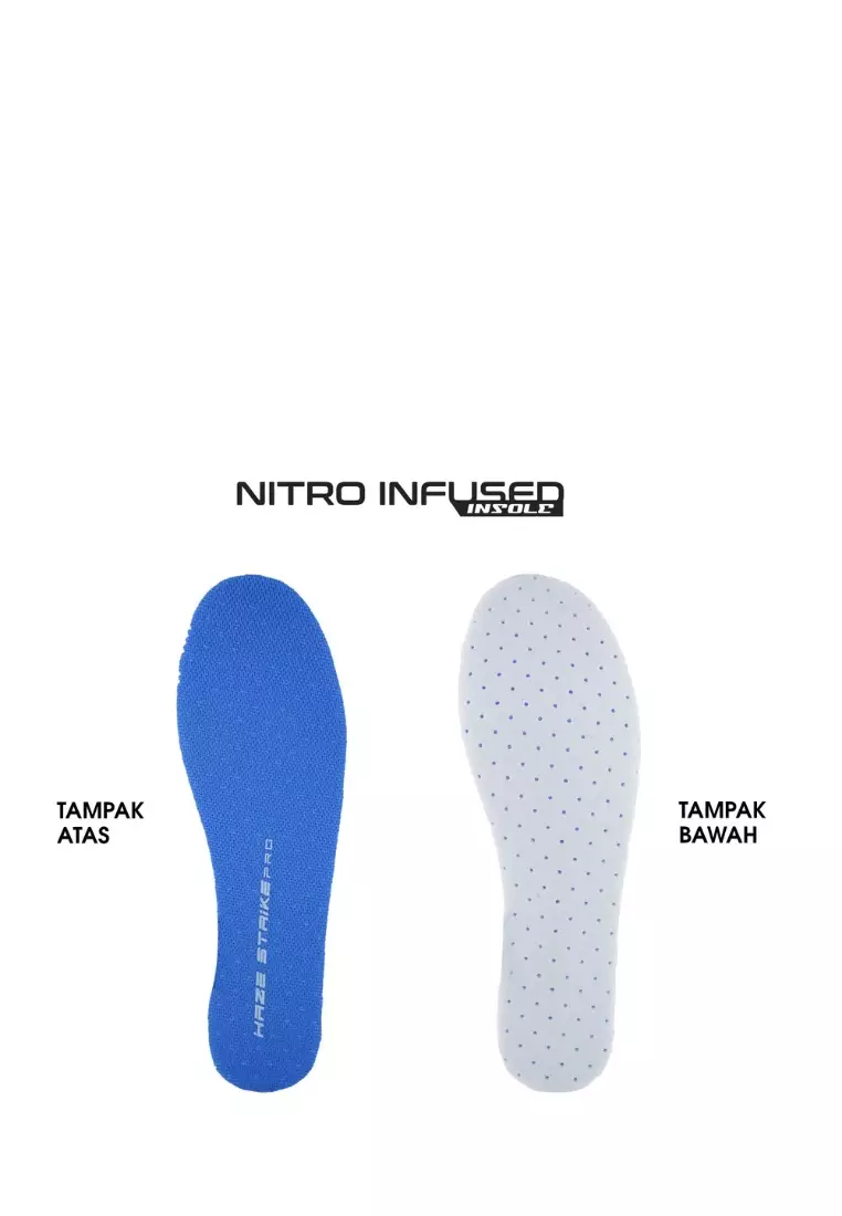 910 Nineten Haze Strike Pro Sepatu Lari - Hitam / Biru