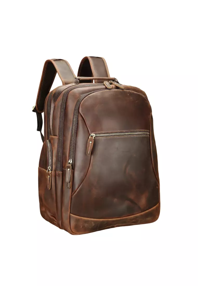 Buy Lara Genuine Leather Backpack Crazy Horse Leather Large