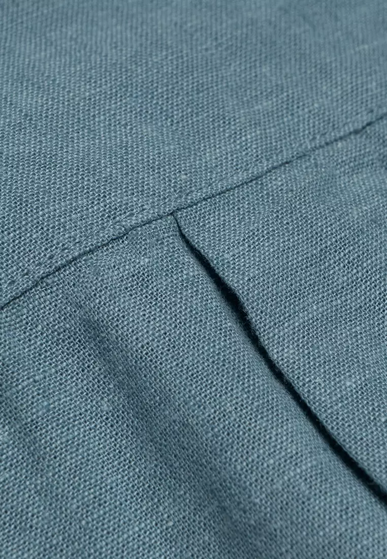 Buy Giordano Men's Cotton Linen Chinese Collar Shirt 2024 Online ...