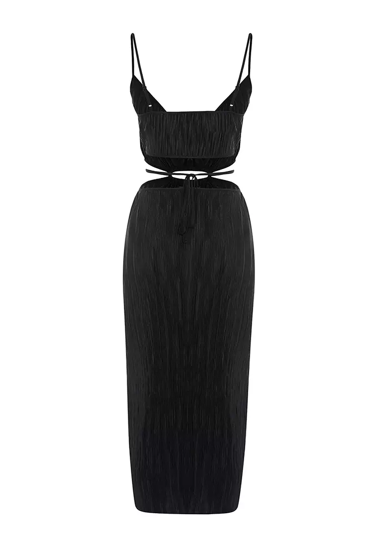 Cut-Out Waist Midi Dress