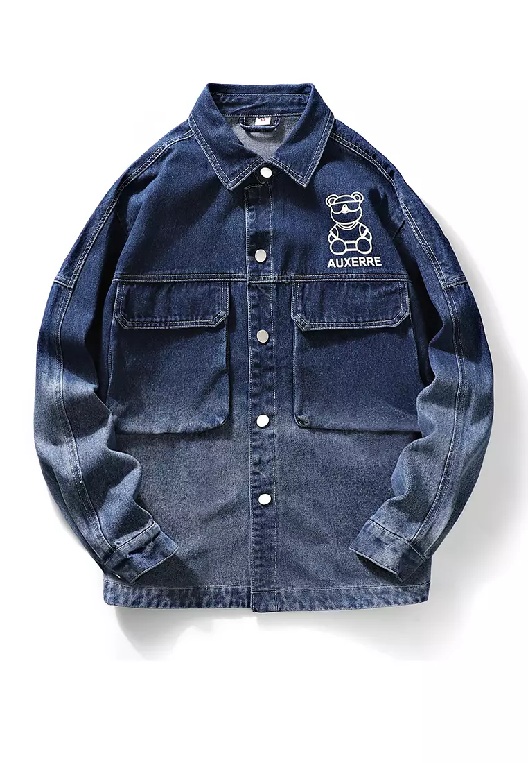 Cartoon denim jacket on sale