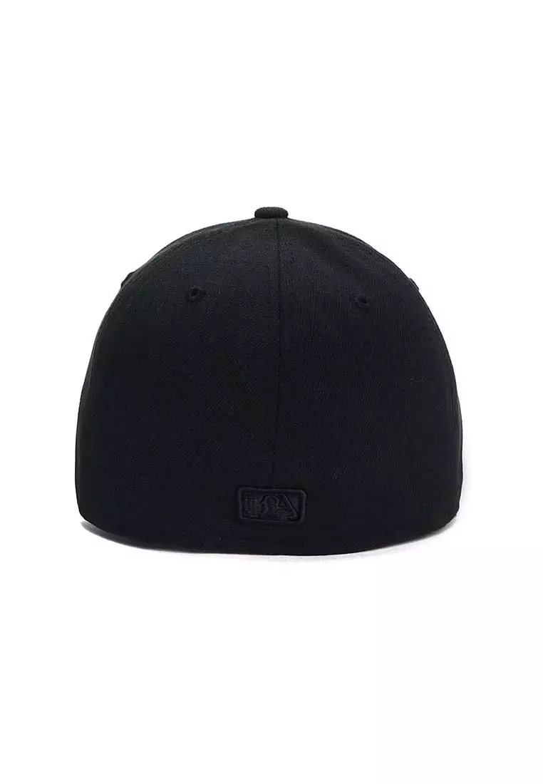 Los Angeles Dodgers New Era 3930 League Essential All Black Stretch Fit  Baseball Cap