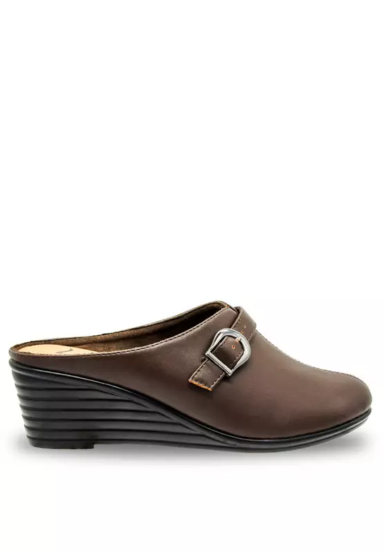 Faux Leather Wedge Pumps