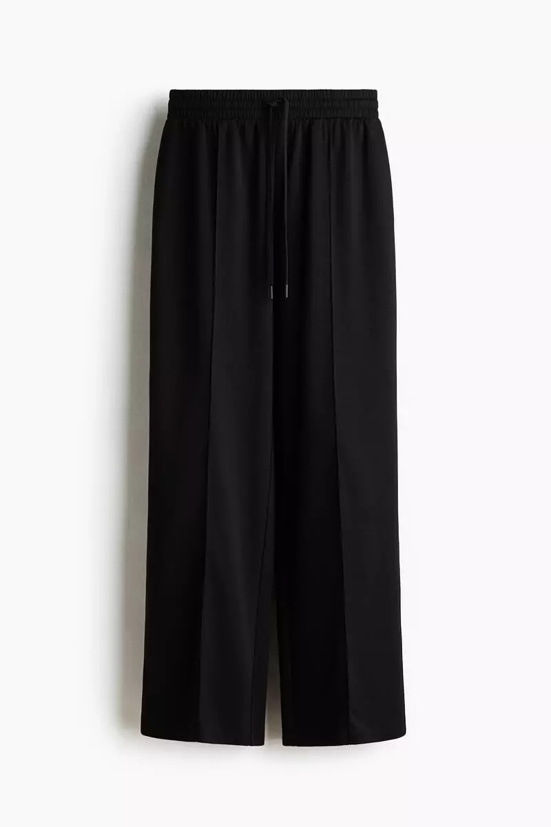 Wide crease-front joggers