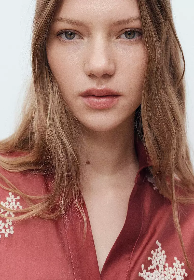 Embroidered Semi-Transparent Shirt