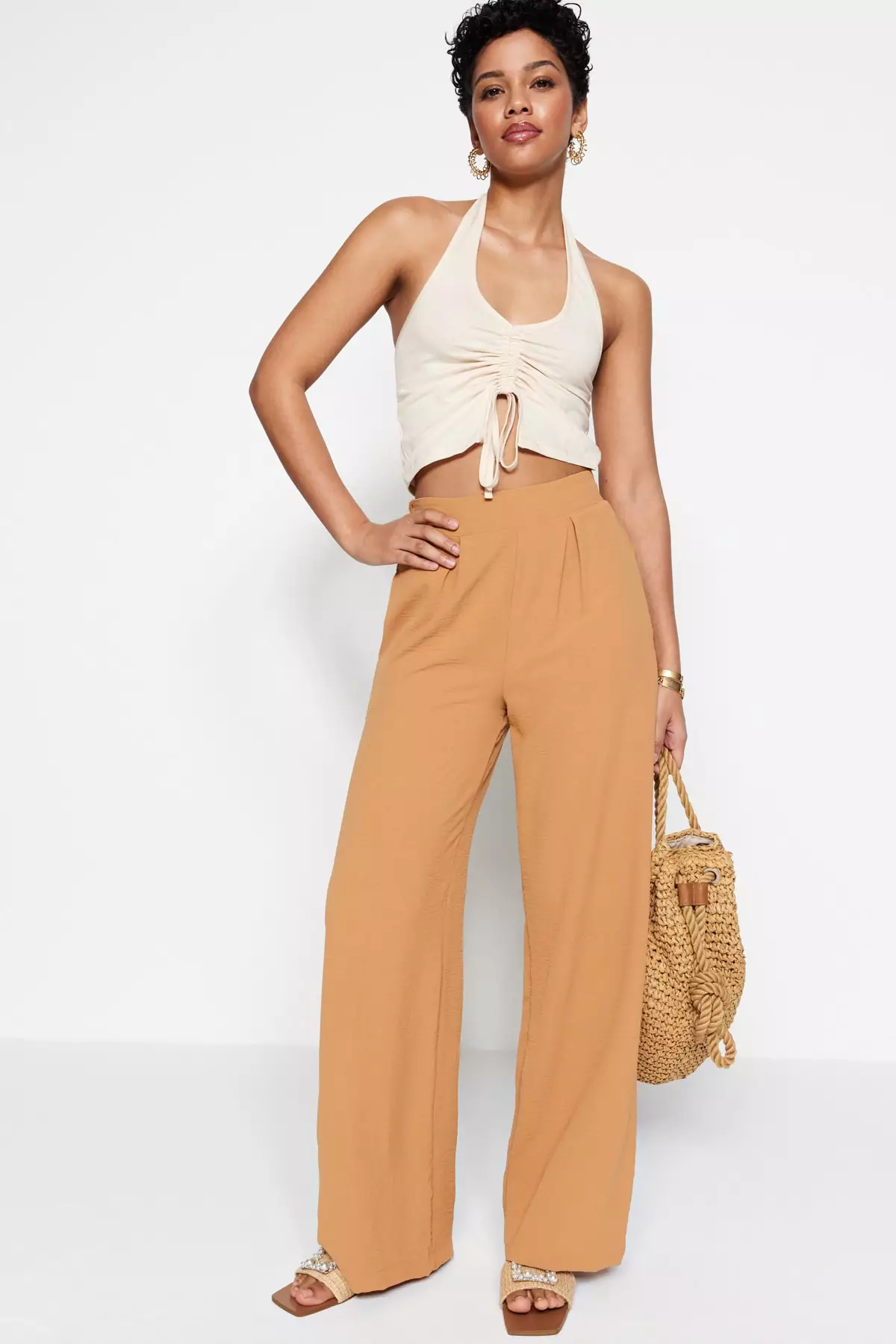 Buy Trendyol Wide Leg Woven Trousers 2024 Online