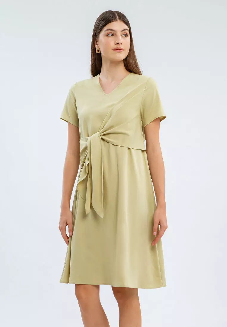 Minimal Veronica Dress Lime Green