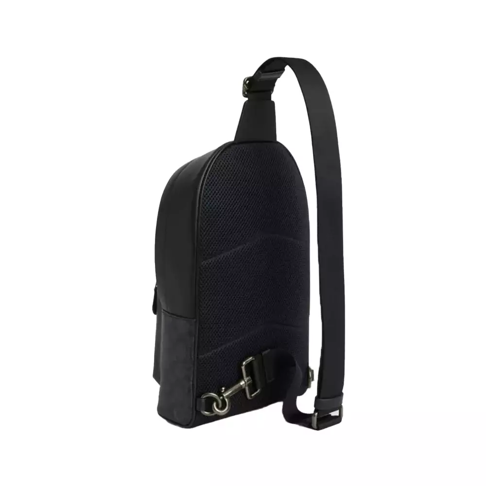 West Pack in Signature Canvas Charcoal Black