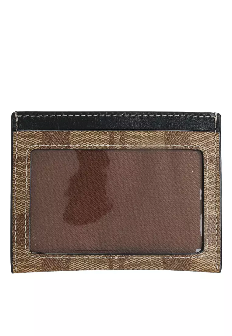 Slim ID Card Case In Signature Canvas