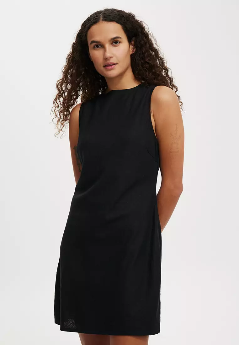 【新品未使用】maison celon high neck mini dress High Neck Zip Up Mini Dress in Stone | EGO