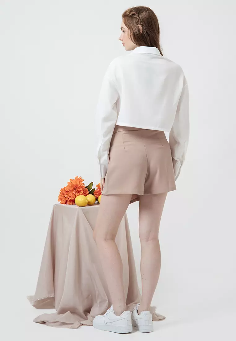 Uma Cropped Shirt in White