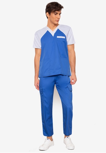 INTAL GARMENTS Scrub Suit Medical Doctor Nurse Uniform SS_05 V-Neck with  Shoulder and Sleeve Combination | ZALORA Philippines