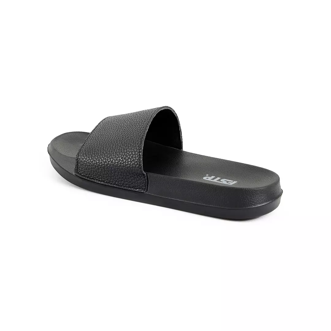 Kojo Black Sandal Pria Slide - Footstep Footwear