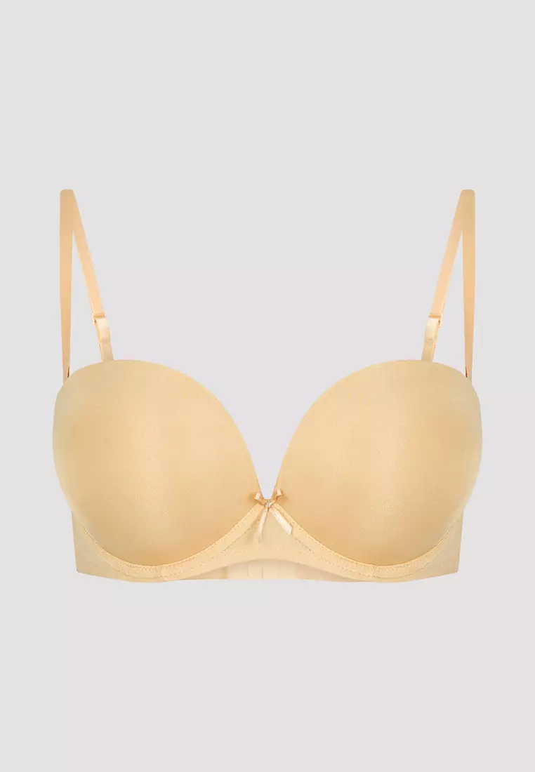 低胸無肩帶托高胸圍