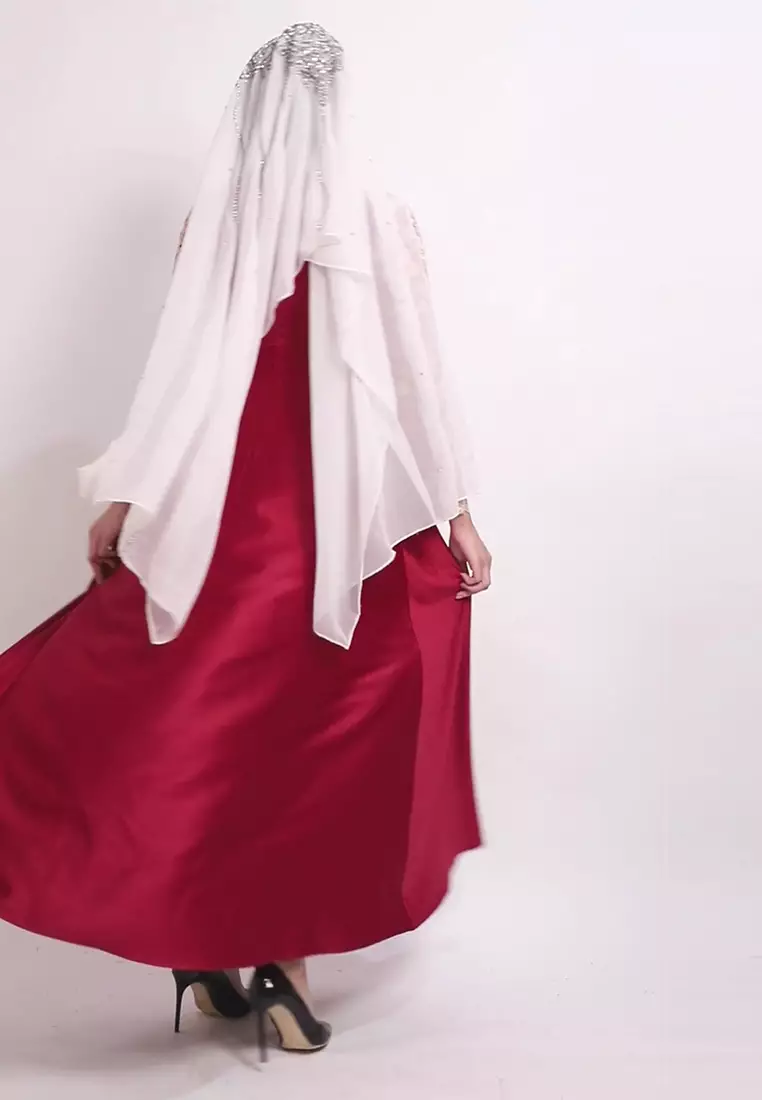 Chamoniq Gamis Brokat Satin