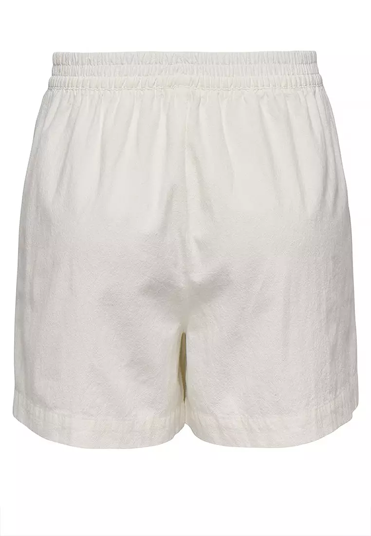 High Waist Embroidered Shorts