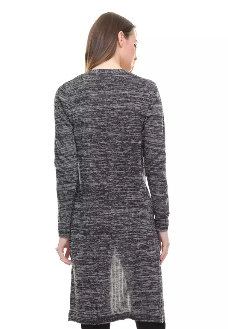 LGS - Sweater Wanita - Model Dress - Warna Corak - Abu - LST.360.U709.108.C