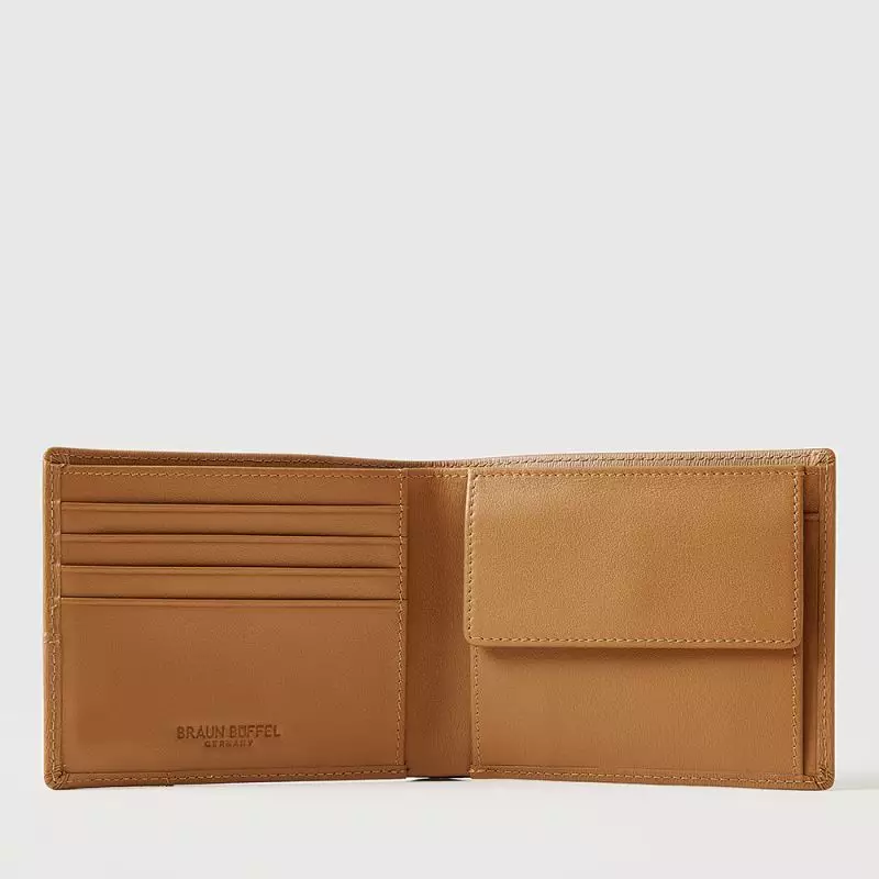 BRAUN BUFFEL DECAP WALLET WITH COIN COMPARTMENT