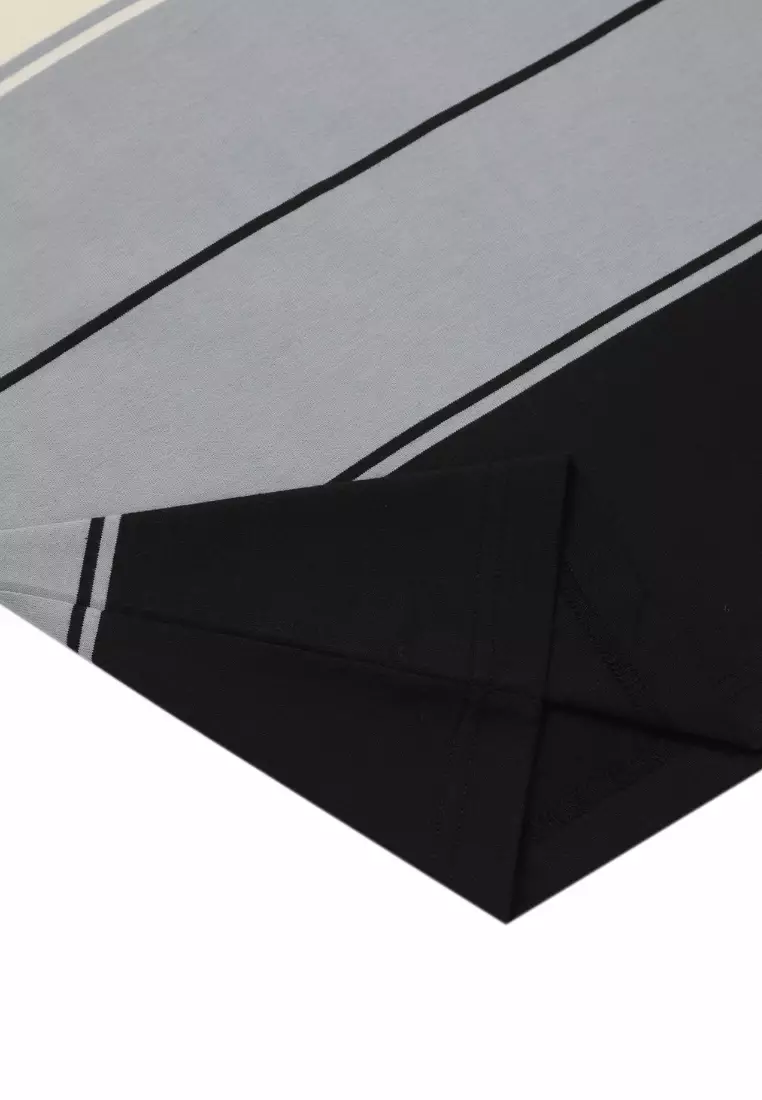 POLICE T-Shirt Salur Bordir Cotton Premium Tebal Pria 53028