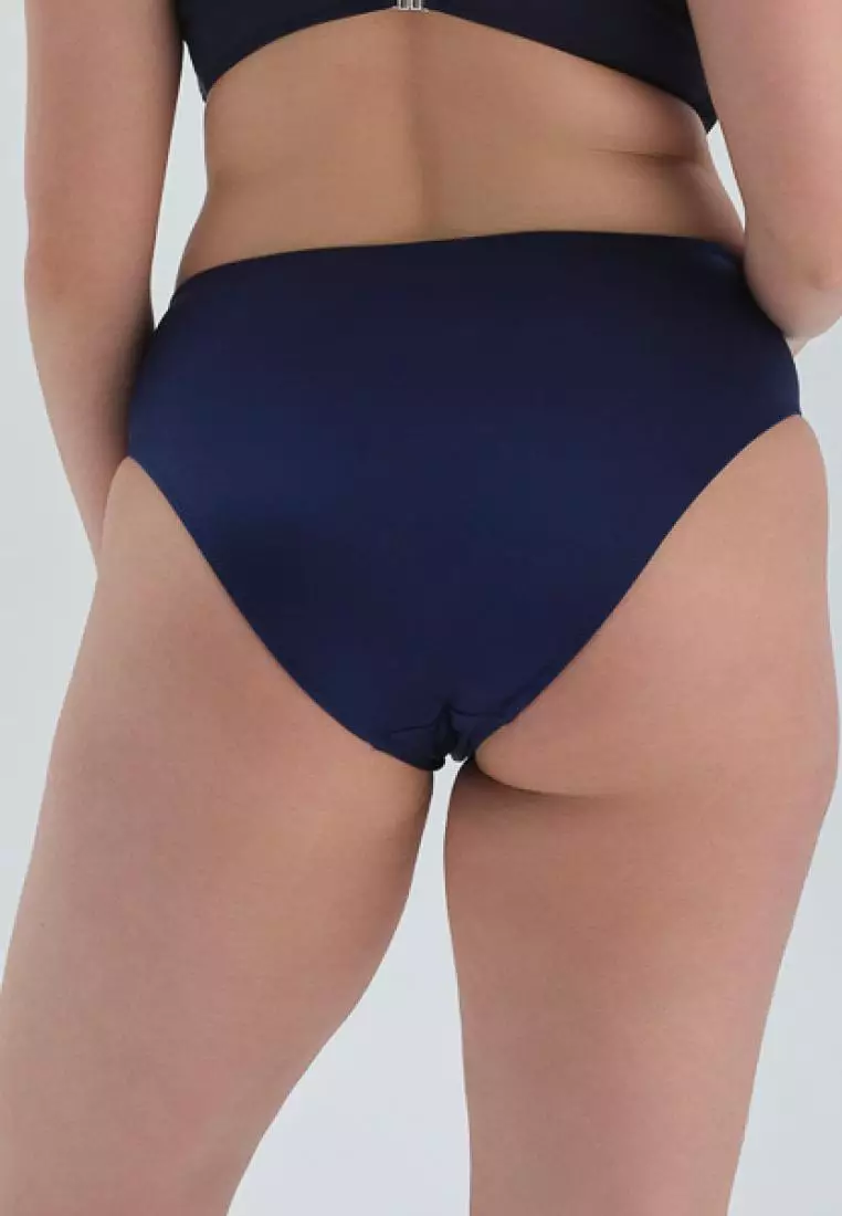 DAG Navy Blue Bikini Bottom Plain Beachwear for Women 2024