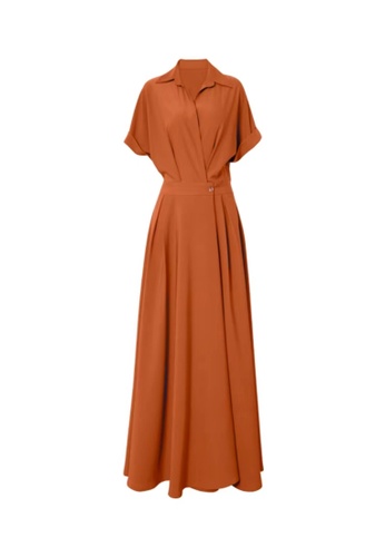 Twenty Eight Shoes orange High Waist Lapel Dress XHG-1138 60DC8AA405C232GS_1